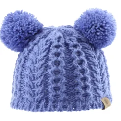 Clearance Beanie With Poms - Blue Hats