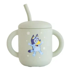 Online Bluey Silicone Training Cup + Straw Tableware