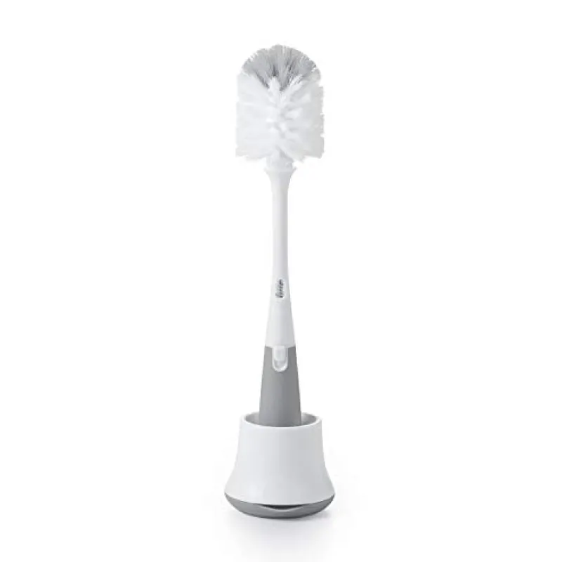 Online Bottle Brush with Nipple Cleaner and Stand - Grey Bottle Feeding