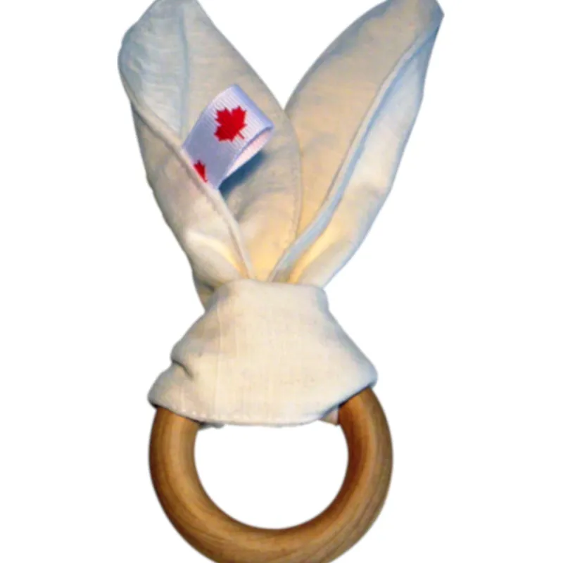 Hot Bunny Ear Maple Teething Ring Wooden Teethers