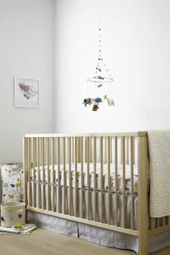 Clearance Cotton Crib Skirt - Grey Bedding