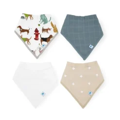 Best Cotton Muslin + Fleece Bandana Bib Bibs & Burp Cloths