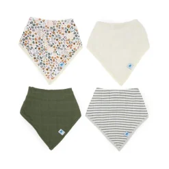 Best Cotton Muslin + Fleece Bandana Bib Bibs & Burp Cloths
