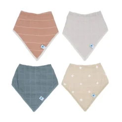 Best Cotton Muslin + Fleece Bandana Bib Bibs & Burp Cloths