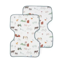 Cotton Muslin Burp Cloth - 2 - Pack Bibs & Burp Cloths