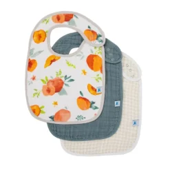 Hot Cotton Muslin Classic Bibs - 3 Pack Bibs & Burp Cloths