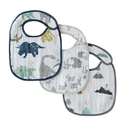 Hot Cotton Muslin Classic Bibs - 3 Pack Bibs & Burp Cloths