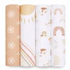 Clearance Cotton Muslin Swaddles - 4 Pack Swaddles