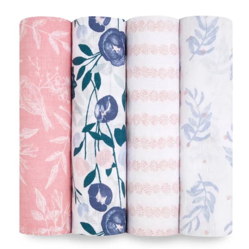 Clearance Cotton Muslin Swaddles - 4 Pack Swaddles