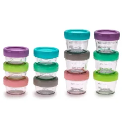 Discount Glass Food Containers 12 Pack Set - 2oz and 4oz Food Prep & Storage