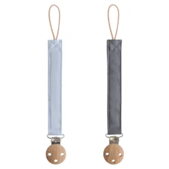 Outlet Linen Pacifier Clip - 2 Pack Pacifiers|Pacifier Clips