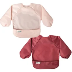 New Mess-proof Full Sleeve Bibs - 2 Pack Bibs & Burp Cloths