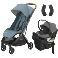 Minu V3 Stroller + Aria Infant Car Seat + Car Seat Adapters Travel System Lightweight & Travel Strollers|Infant Car Seats