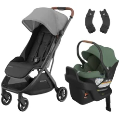 Minu V3 Stroller + Aria Infant Car Seat + Car Seat Adapters Travel System Lightweight & Travel Strollers|Infant Car Seats