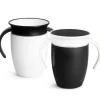 Hot Miracle 360° Black & White 7 oz Trainer Cup - 2 Pack Tableware