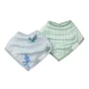 Muslin Bandana Bib Set - 2 Pack Bibs & Burp Cloths