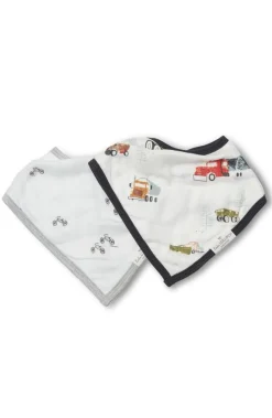 Muslin Bandana Bib Set - 2 Pack Bibs & Burp Cloths