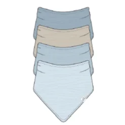 Best Muslin Bandana Bibs - 4 Pack Bibs & Burp Cloths