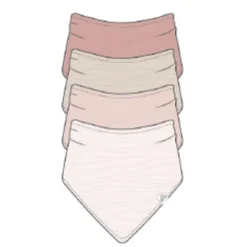 Best Muslin Bandana Bibs - 4 Pack Bibs & Burp Cloths