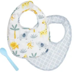 Best Muslin Bib Set With Matching Spoon Bibs & Burp Cloths