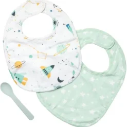 Best Muslin Bib Set With Matching Spoon Bibs & Burp Cloths