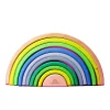 Clearance Neon Stacking Rainbows - 10 Piece Building Toys