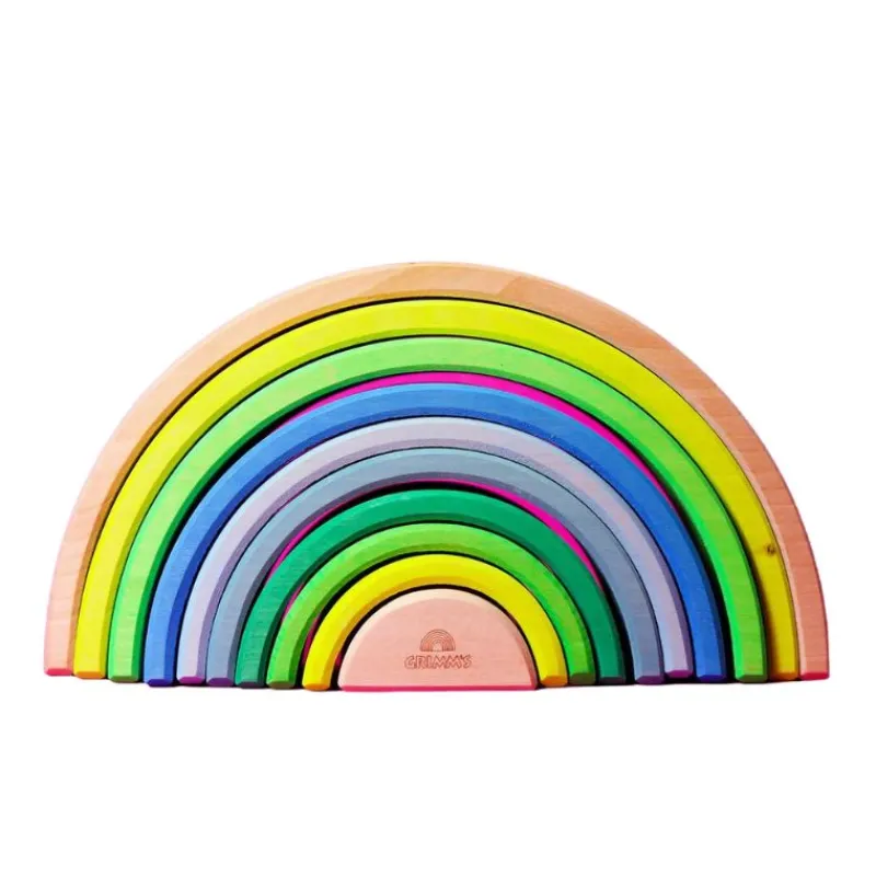 Clearance Neon Stacking Rainbows - 10 Piece Building Toys