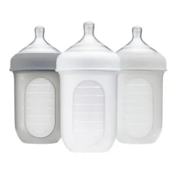Best NURSH Silicone Bottle 3 Pack - 8oz Bottle Feeding