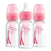 Best Option+ Narrow 4oz Bottle - Pink (3 Pack) Bottle Feeding