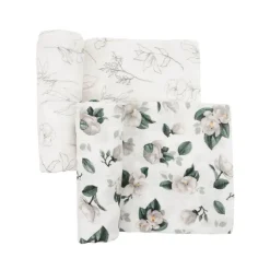 Hot Organic Cotton Muslin Swaddle Blanket - 2 Pack Swaddles