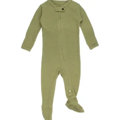 Online Organic Thermal 2-Way Zipper Footie Pajamas