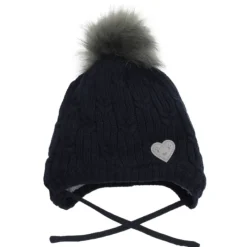 Hot Pom Pom Heart Hat Hats