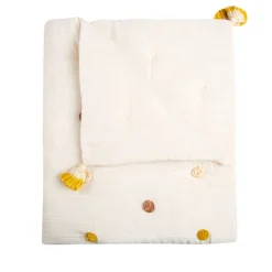 Outlet Pom Pom Quilted Baby Blanket Bedding
