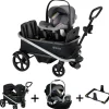 Clearance Renegade Wagon + Willow SC Infant Car Seat Bundle Travel Systems|Wagons