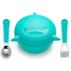 Sale Silicone Animal Bowl with Lid and Utensils Tableware
