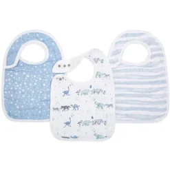 Clearance Snap Drool Bibs - 3 Pack Bibs & Burp Cloths