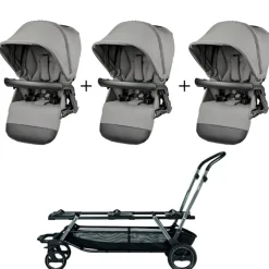 Discount Triplette Chassis with 3 Pop-Up Seats Bundle Full Size Strollers|Stroller Accessories