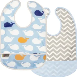 New Waterproof Clean Bibs - 2 Pack Bibs & Burp Cloths