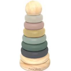 Hot Wood & Silicone Stacker Sensory Toys