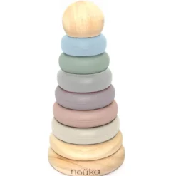 Hot Wood & Silicone Stacker Sensory Toys