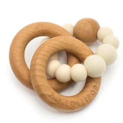 Wood and Silicone Rattle Teether Wooden Teethers