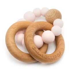 Wood and Silicone Rattle Teether Wooden Teethers