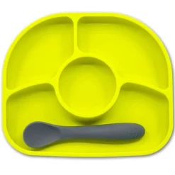 Hot Yümi Silicone Plate and Spoon Set Tableware