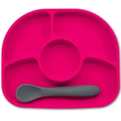 Hot Yümi Silicone Plate and Spoon Set Tableware